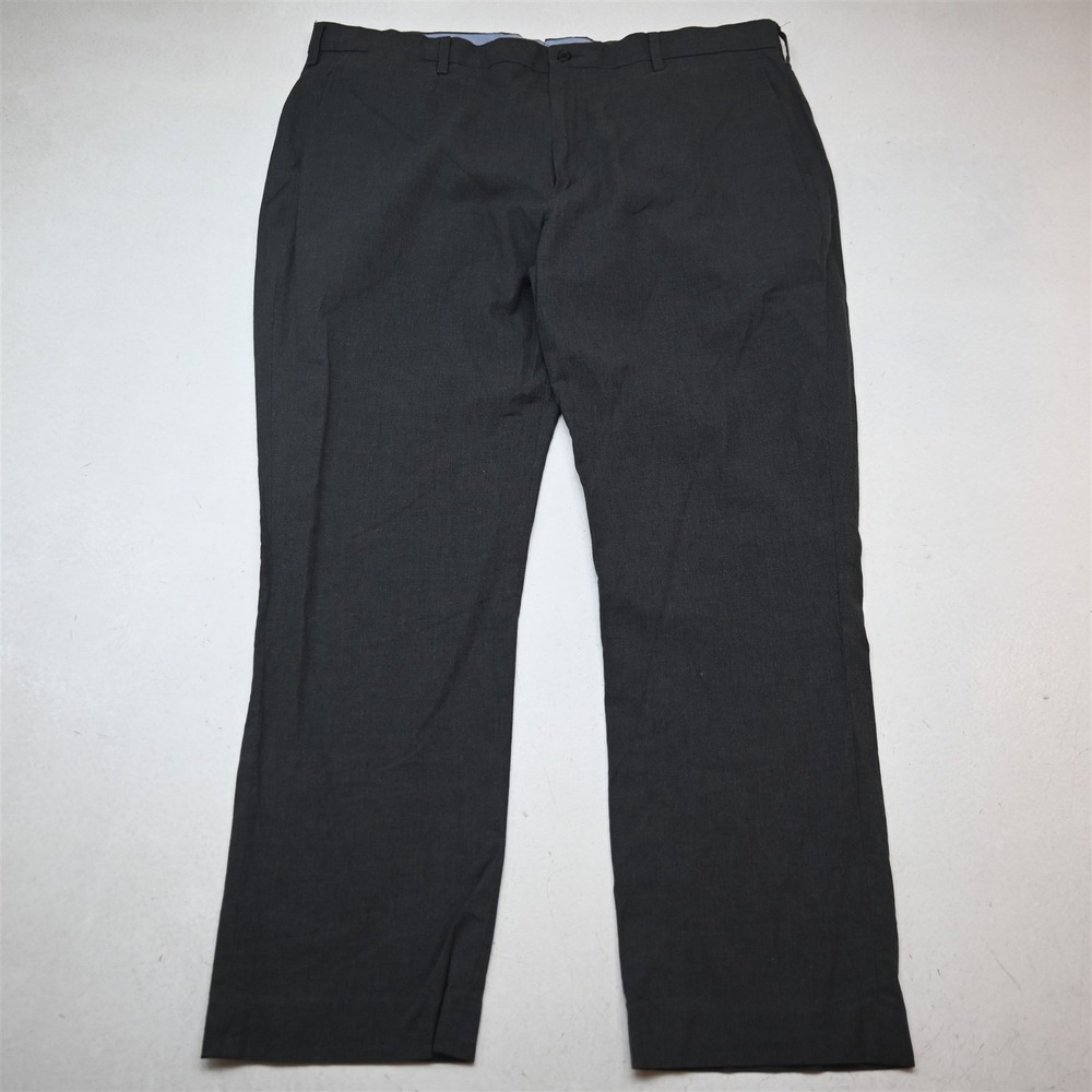 Polo Ralph Lauren 40x30 Gray 100% Cotton Stretch Straight Dress Mens Pants